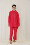 BOXY SHIRT PLAIN (RED)