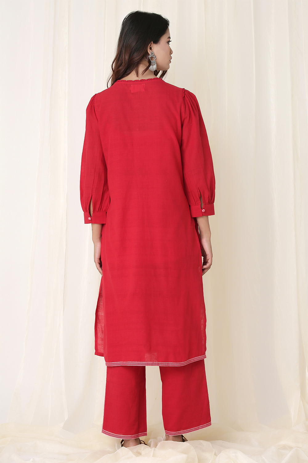 ROUND YOK KURTI SET OF-2 (RED)