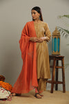 BEIGE CHANDERI KURTA SET OF-3