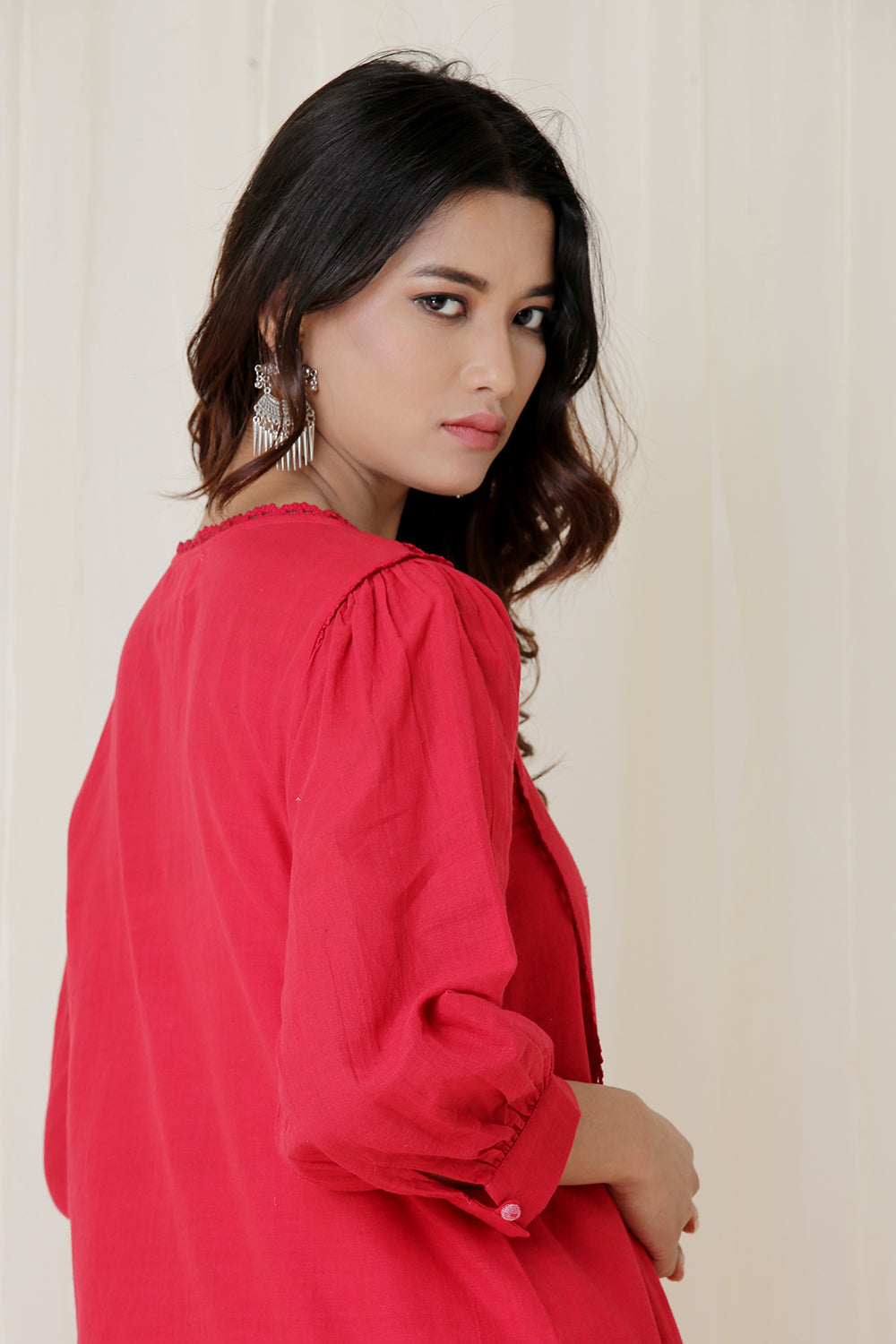 ROUND YOK KURTI SET OF-2 (RED)