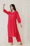 ROUND YOK KURTI SET OF-2 (RED)