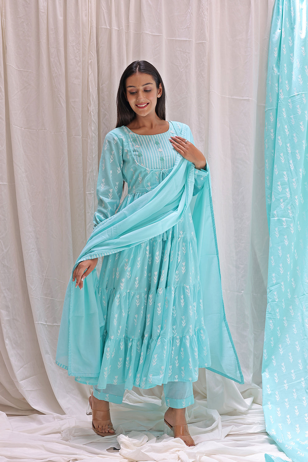 PLAIN LIGHT BLUE DUPTTA