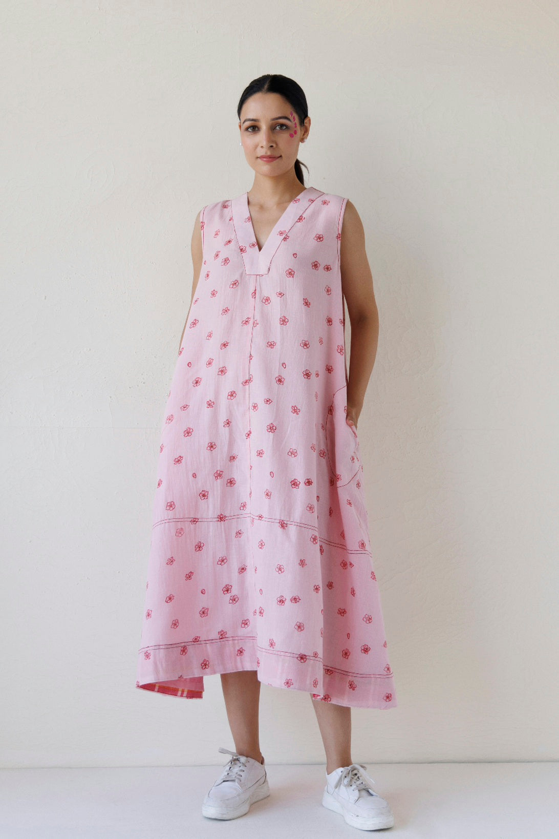PINK A-LINE POCKET DRESS