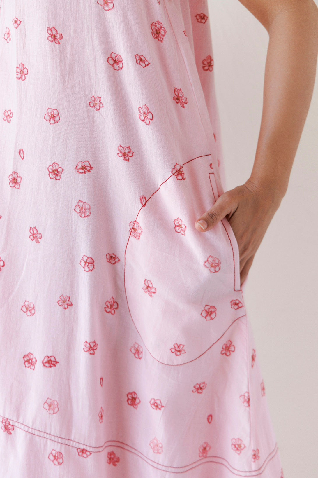PINK A-LINE POCKET DRESS