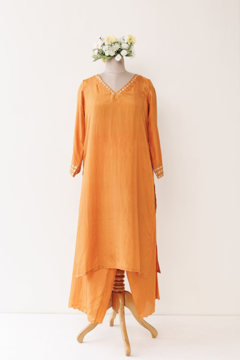 V' NECK KURTA SET OF-2