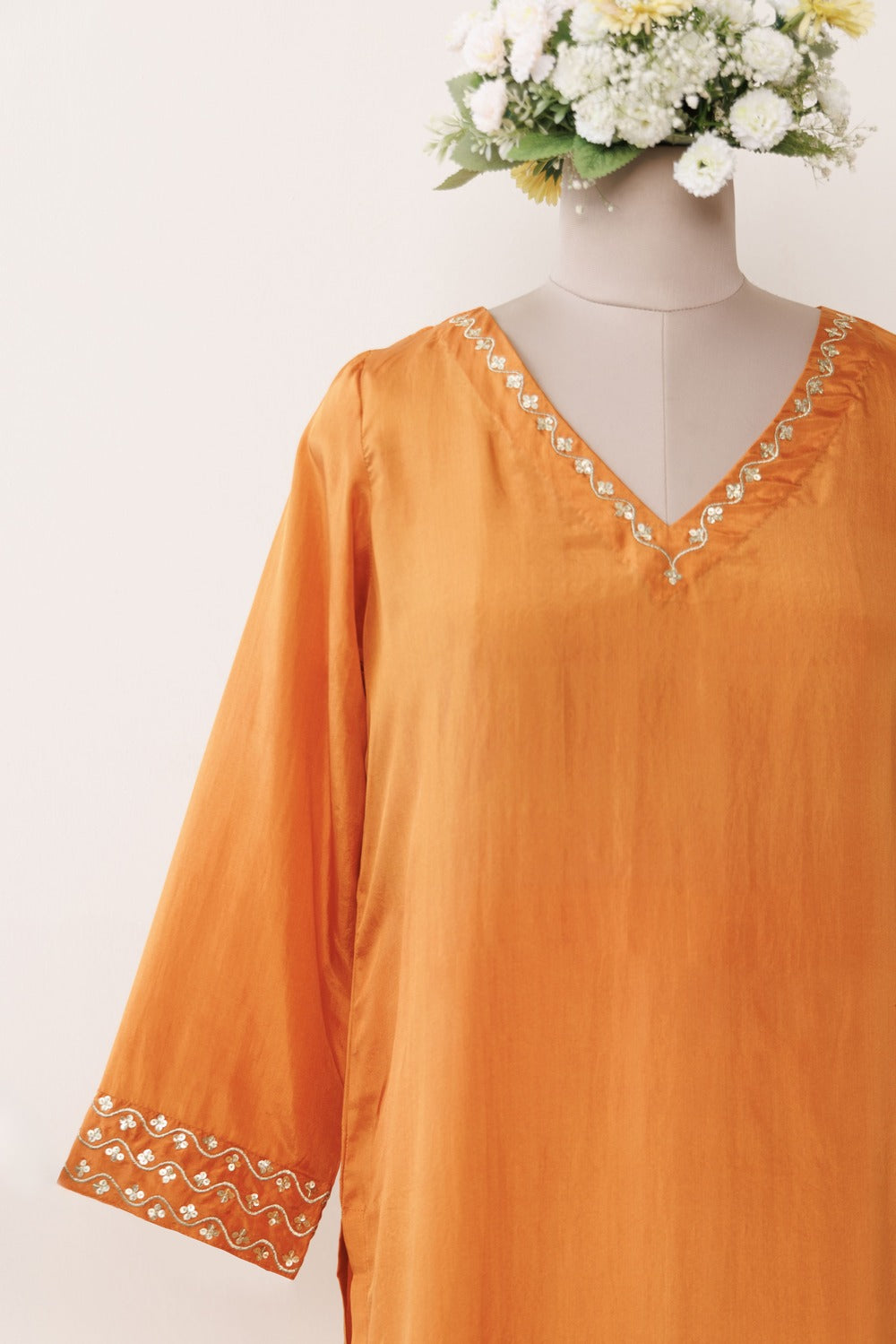V' NECK KURTA SET OF-2