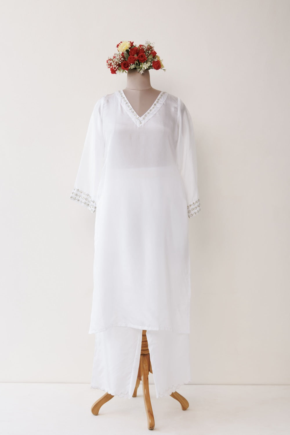 V' NECK KURTA SET OF-2