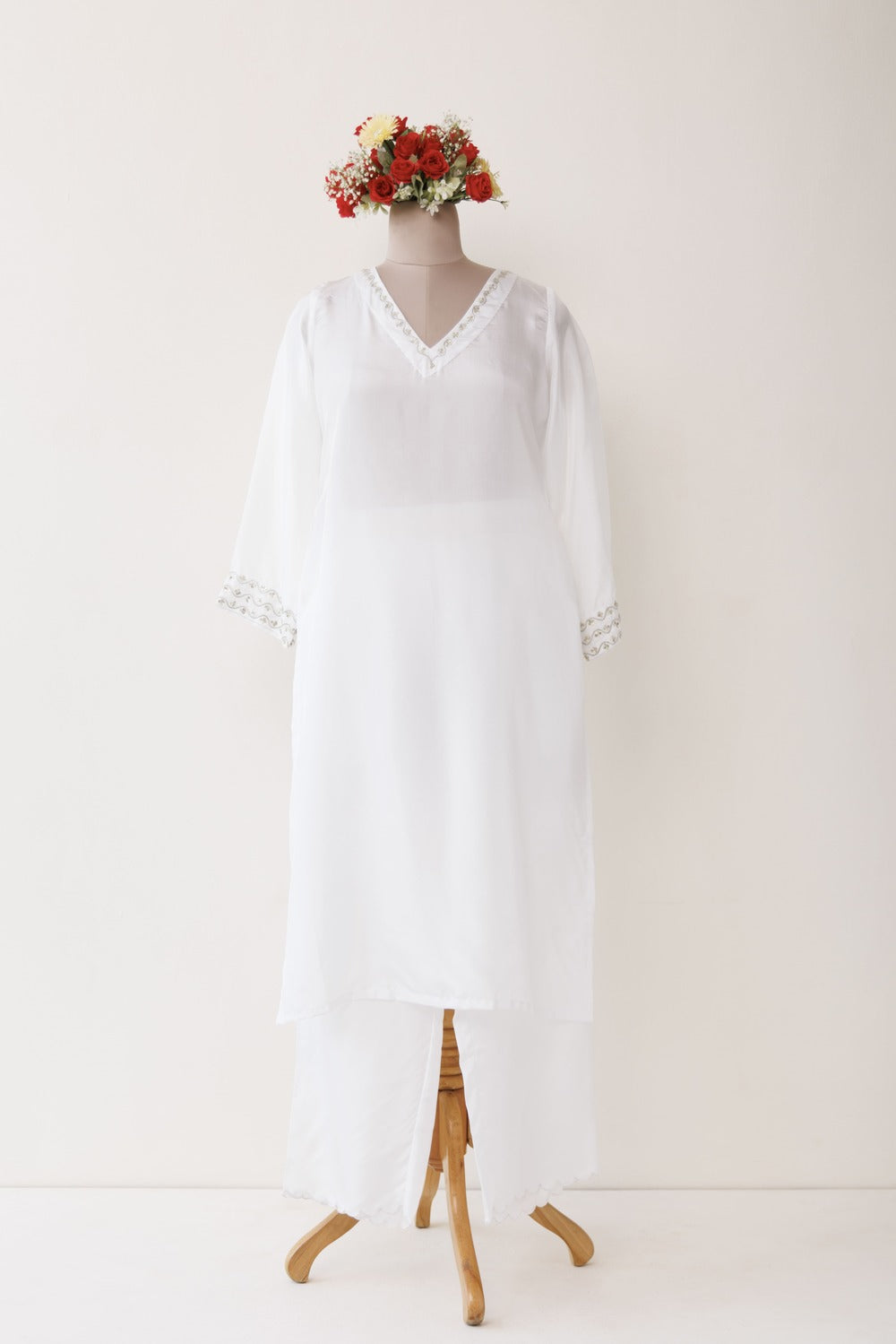 V' NECK KURTA SET OF-2