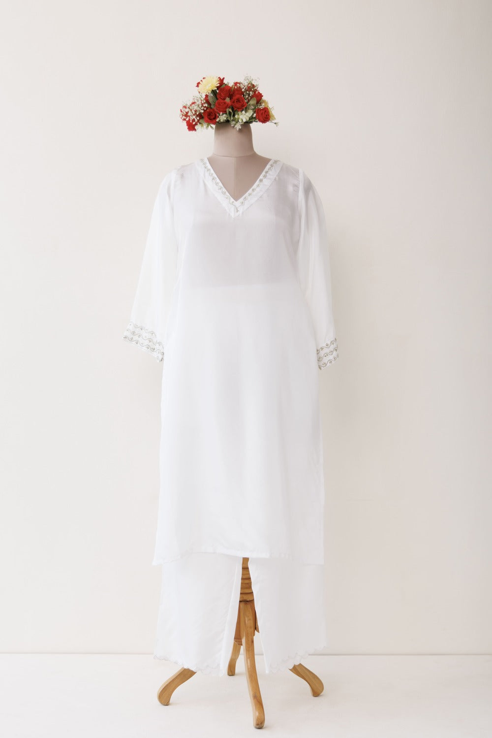 V' NECK KURTA SET OF-2