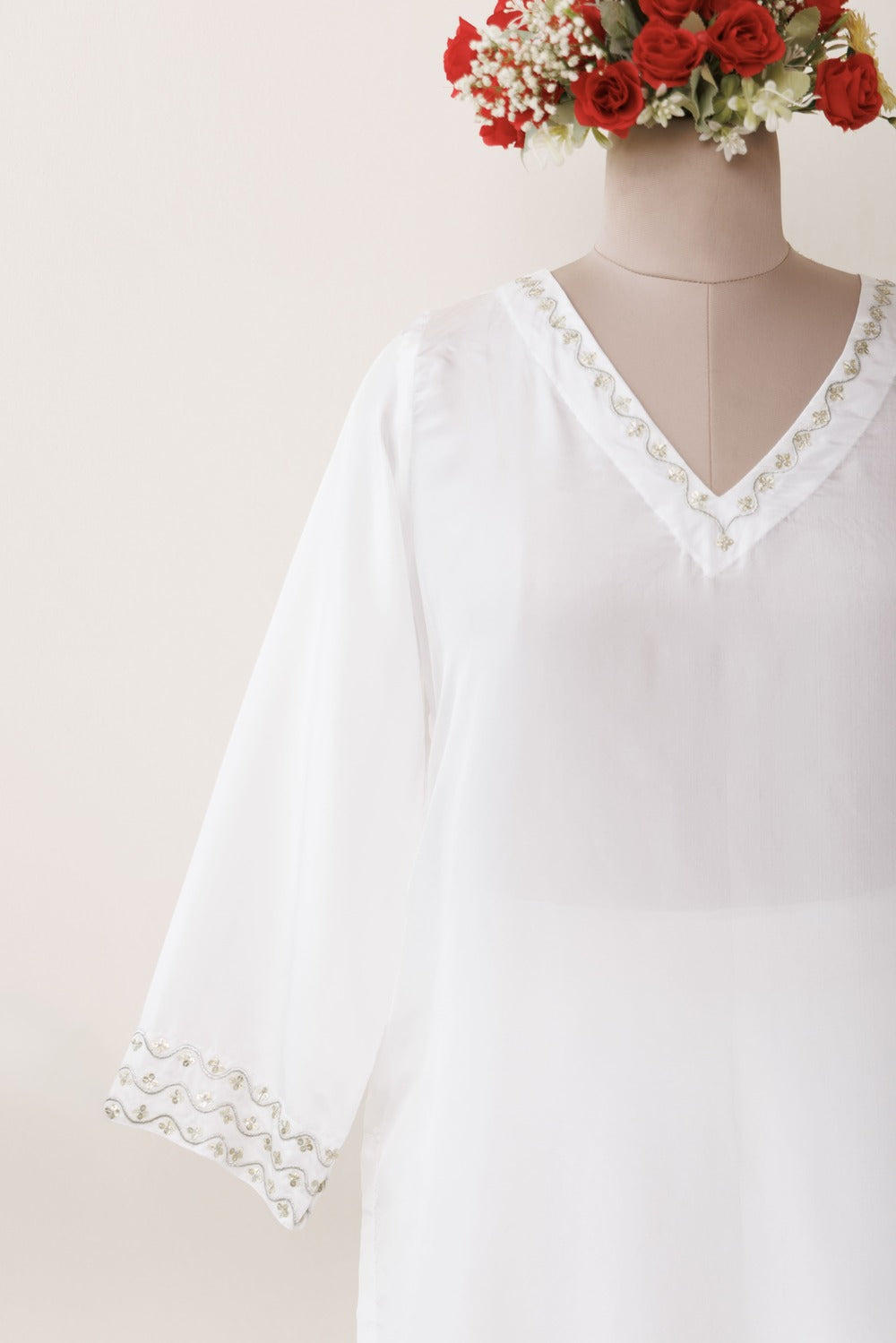V' NECK KURTA SET OF-2