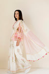WHITE CHANDERI SAREE