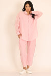 PLAIN PINK BOXY SHIRT