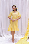 PUFF SLEEVES SHORT DRESS