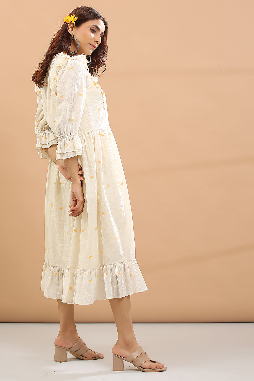 FRILL DRESS(YELLOW HEART)