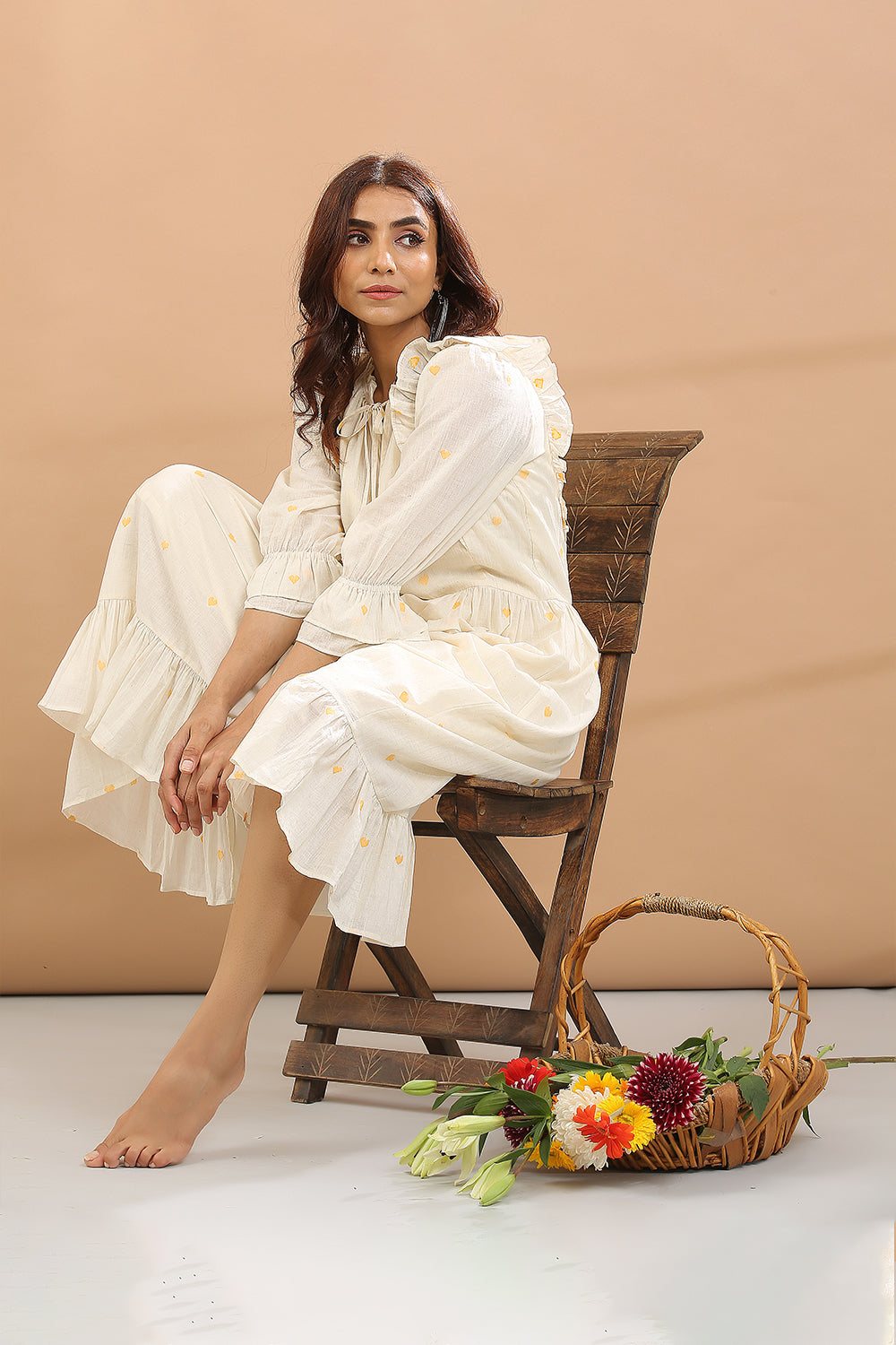FRILL DRESS(YELLOW HEART)