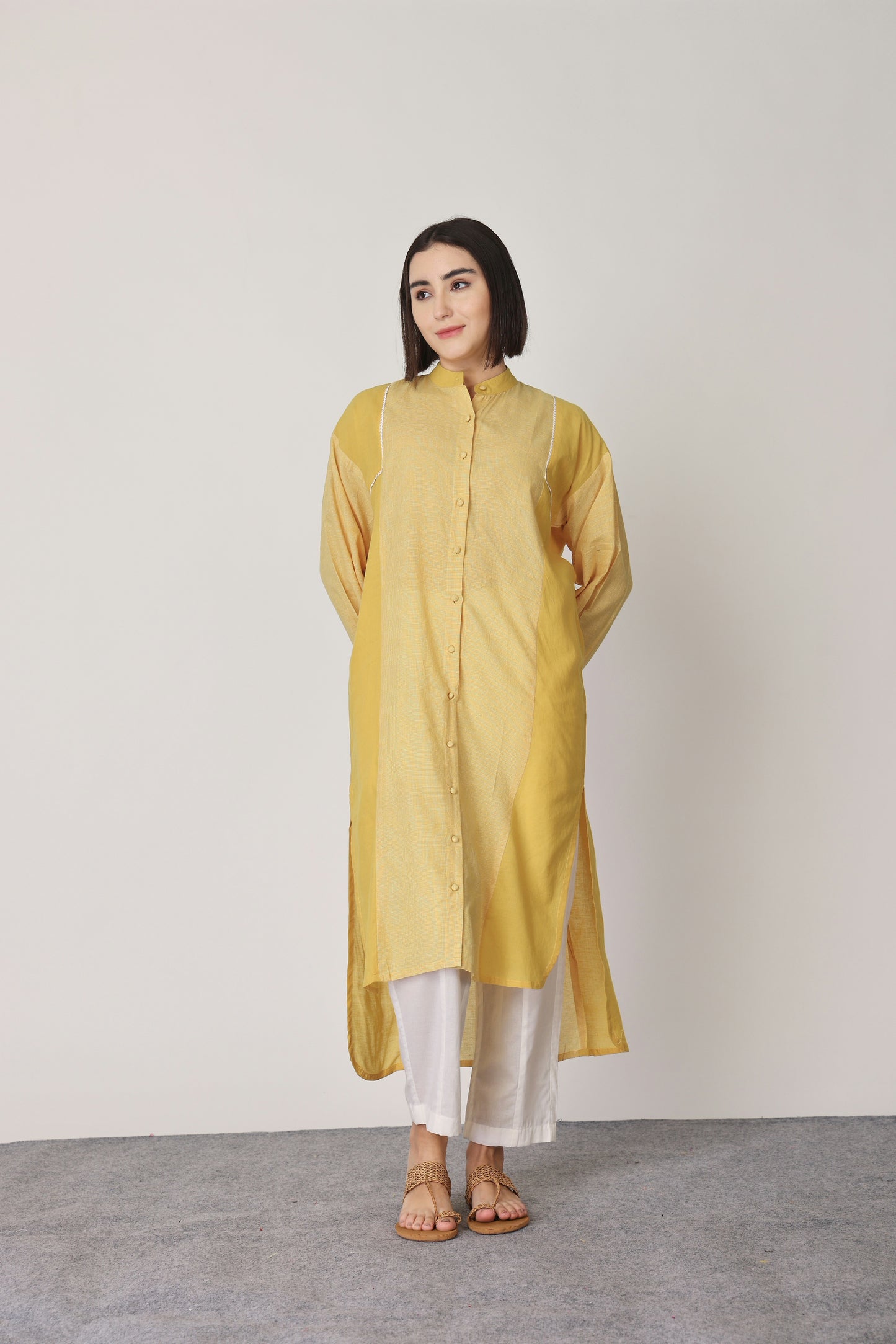 YELLOW KURTA SET OF 2