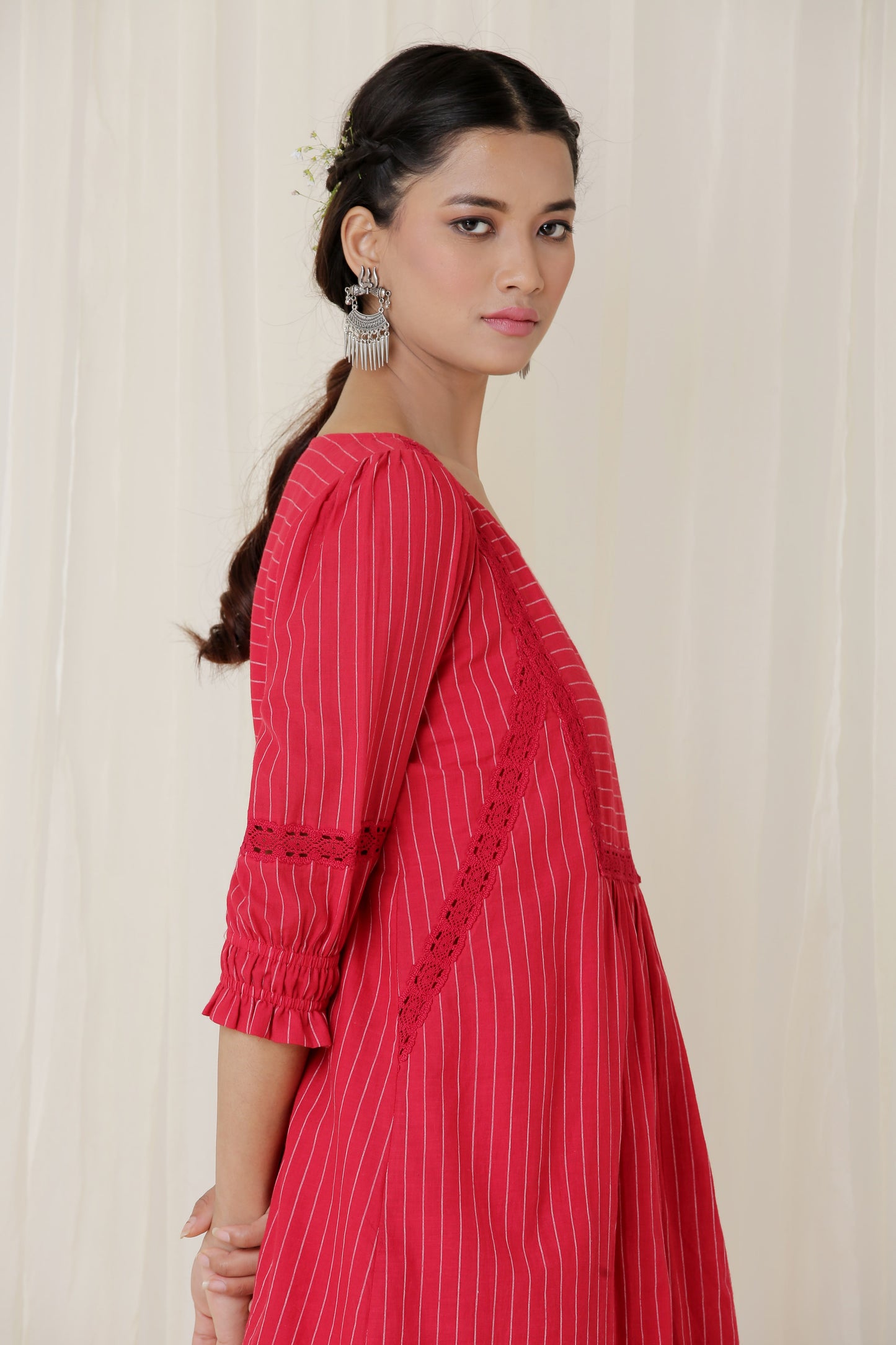LACE YOKE DRESS