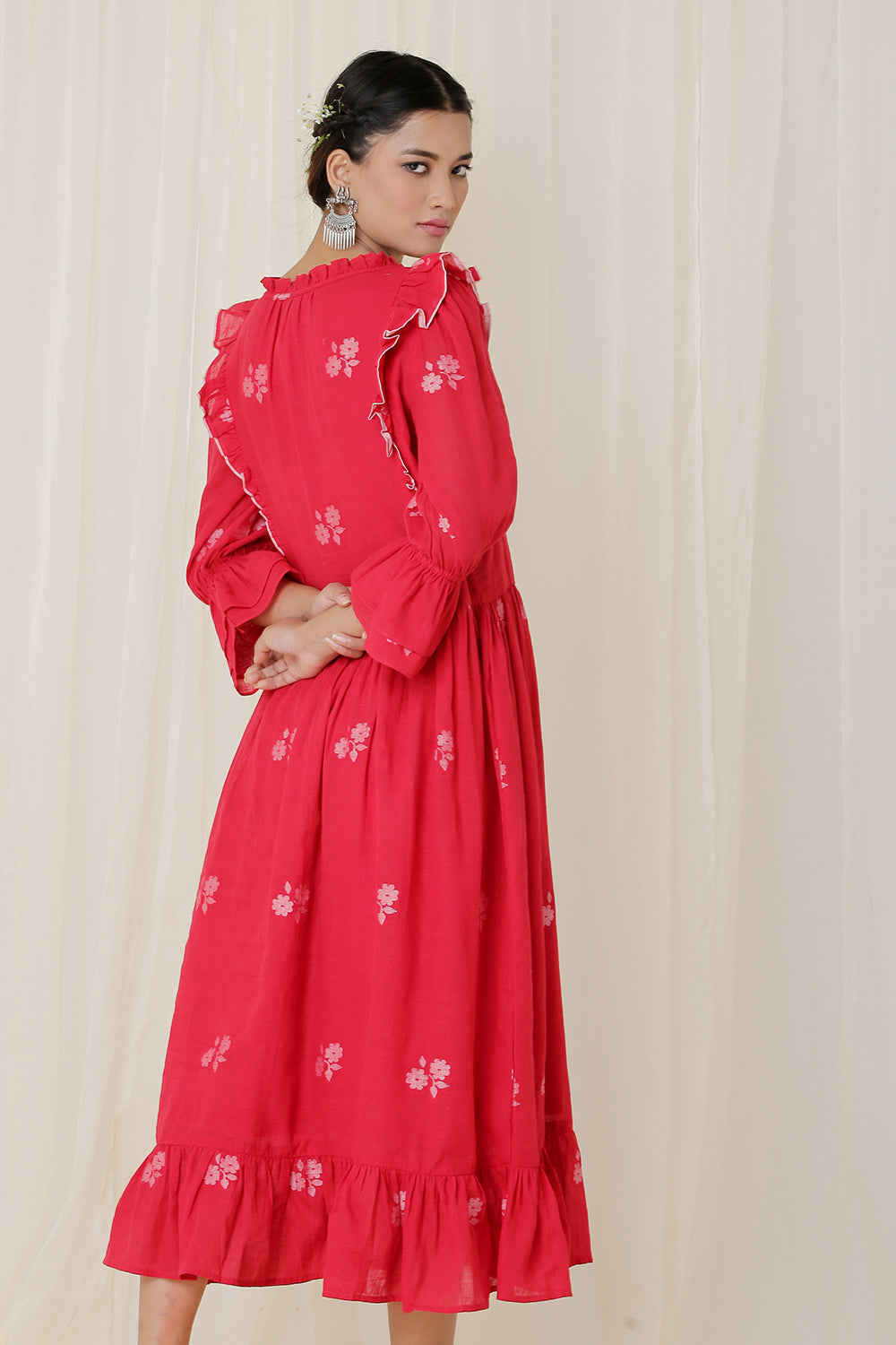 FRILL DRESS (RED)