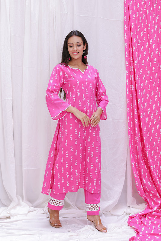 PINK KURTA SET OF-2