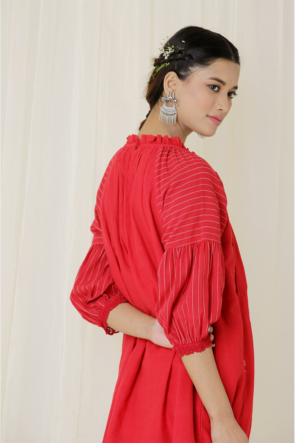 RAGLAN SLEEVE DRESS (RED)
