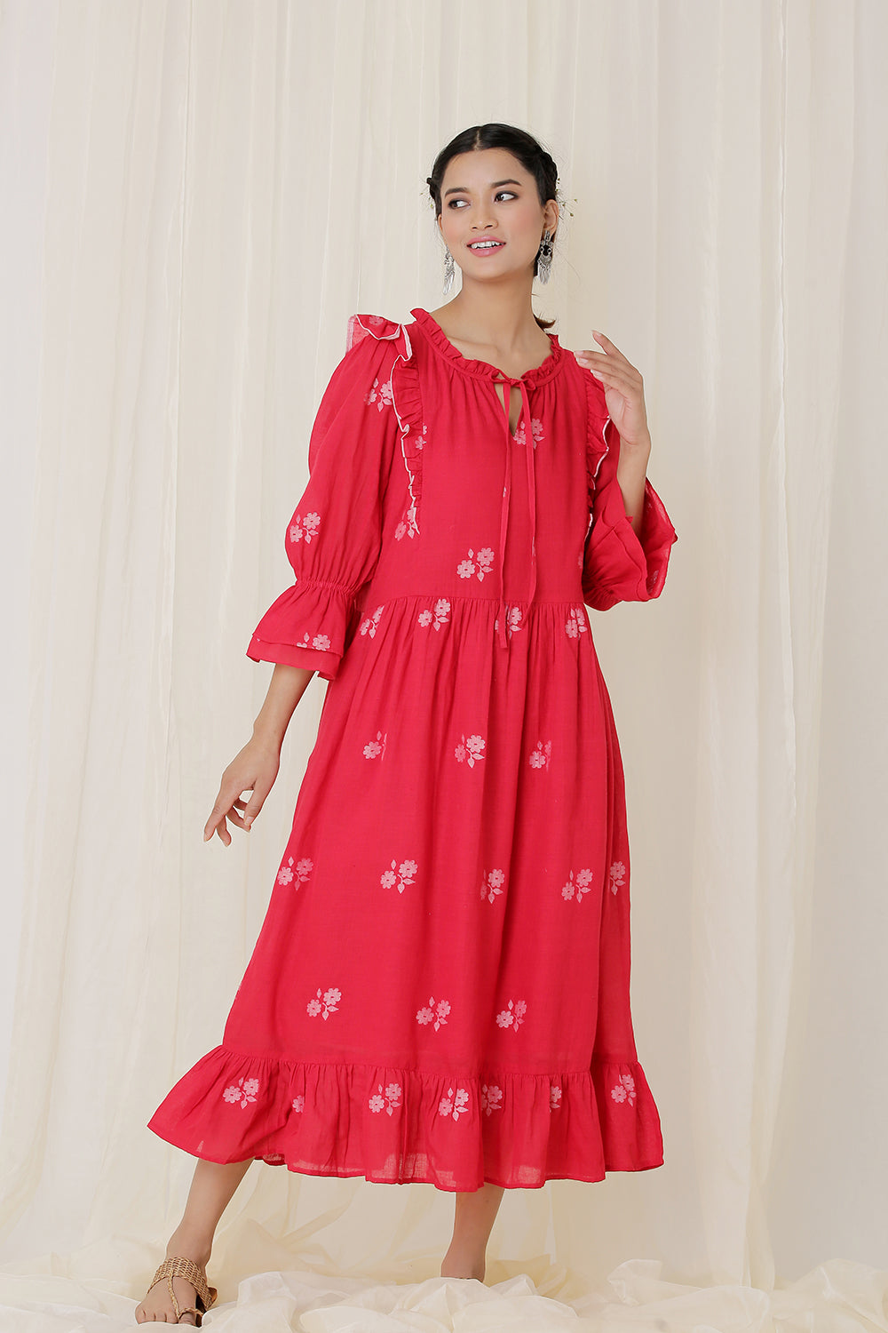 FRILL DRESS (RED)