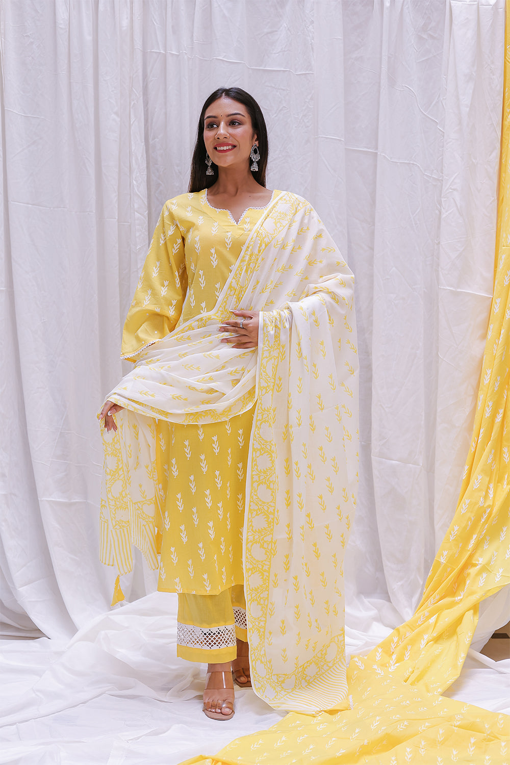 YELLOW KURTA SET OF-2