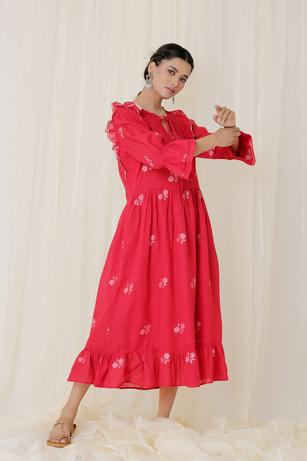 FRILL DRESS (RED)