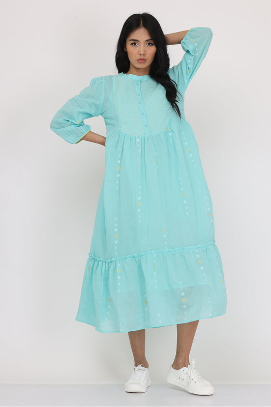 ROUND YOK DRESS SET OF-2  (WITH INNER SLIP)