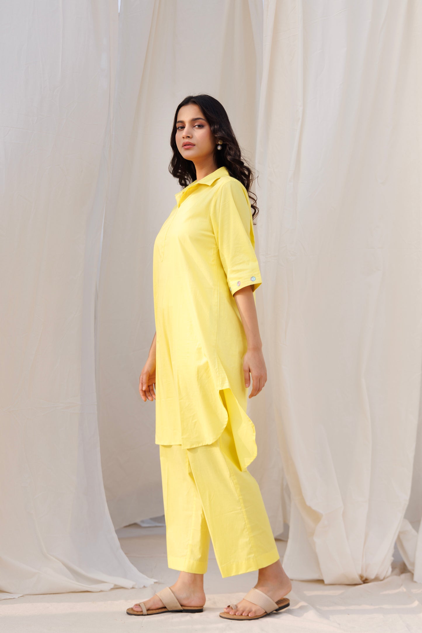 COLLAR KURTA SET
