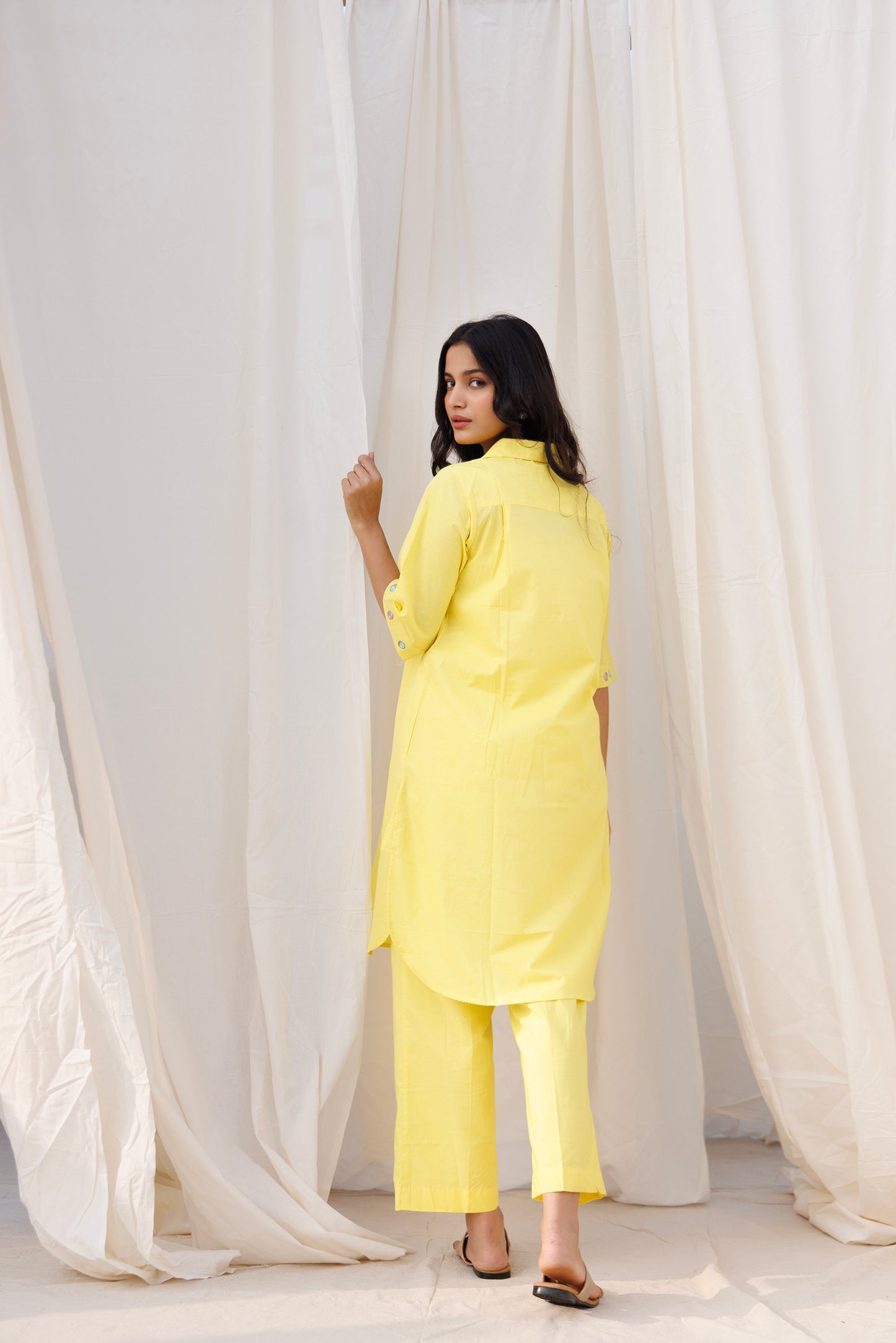 COLLAR KURTA SET
