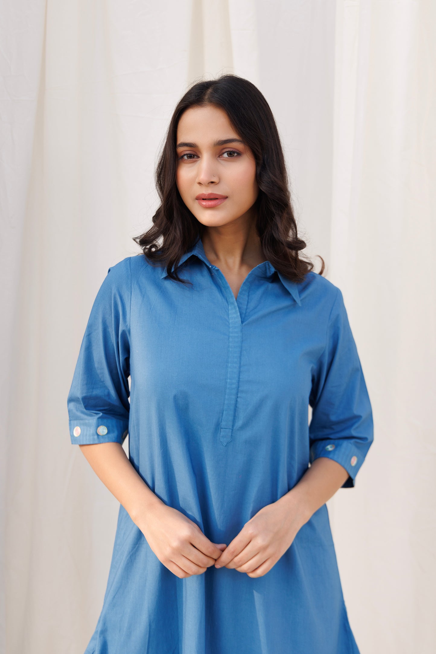 COLLAR KURTA SET