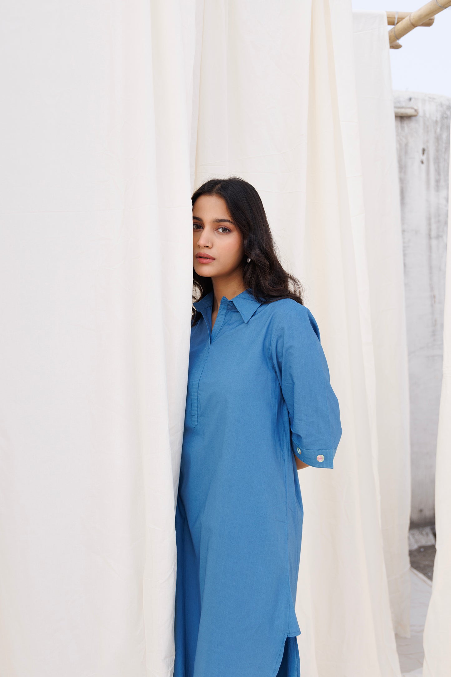 COLLAR KURTA SET