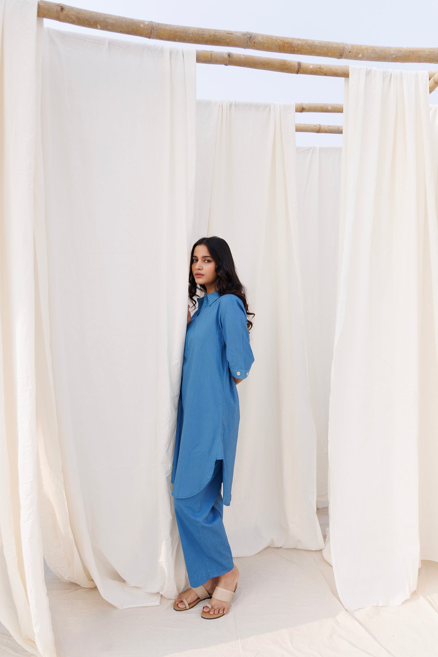 COLLAR KURTA SET