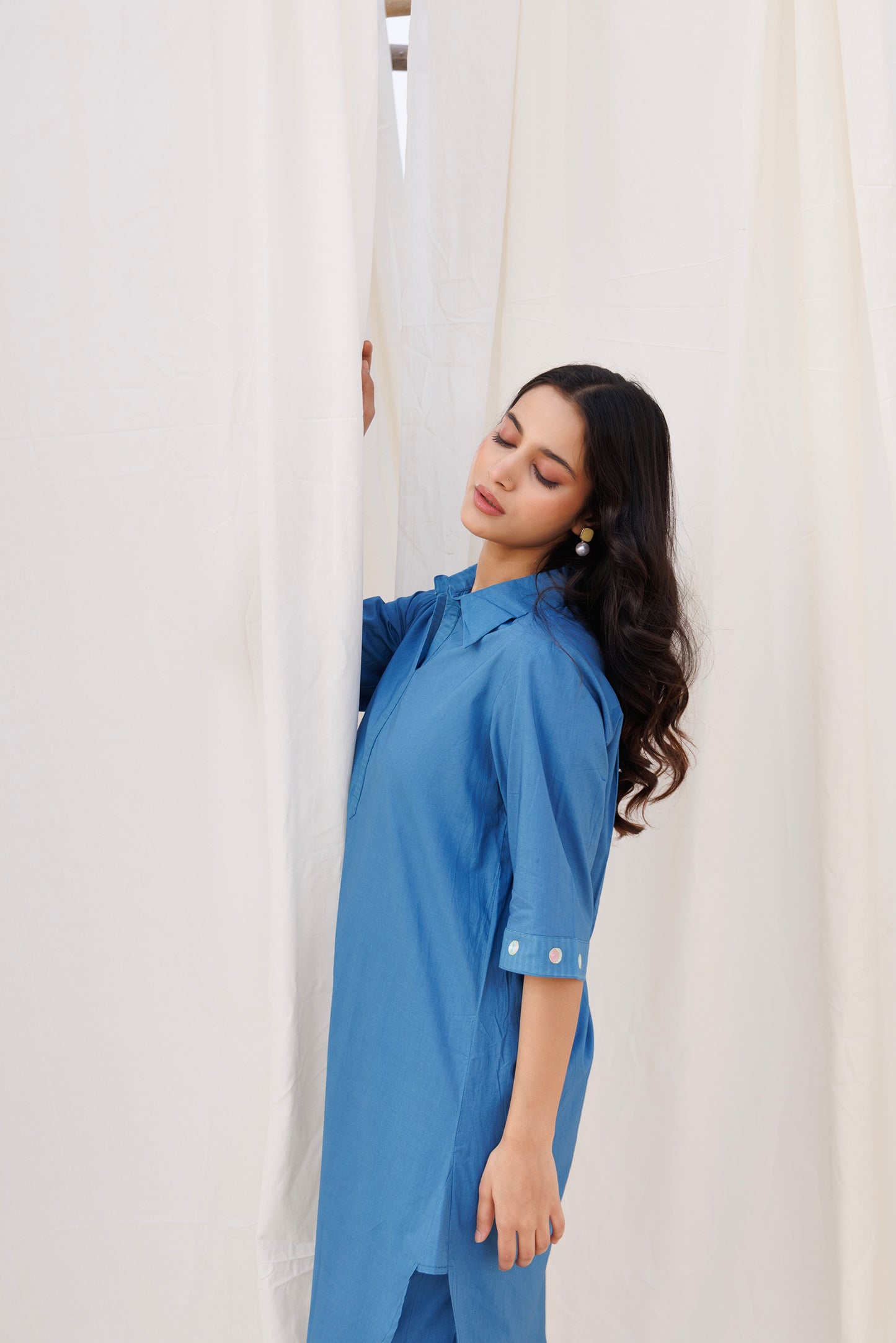 COLLAR KURTA SET