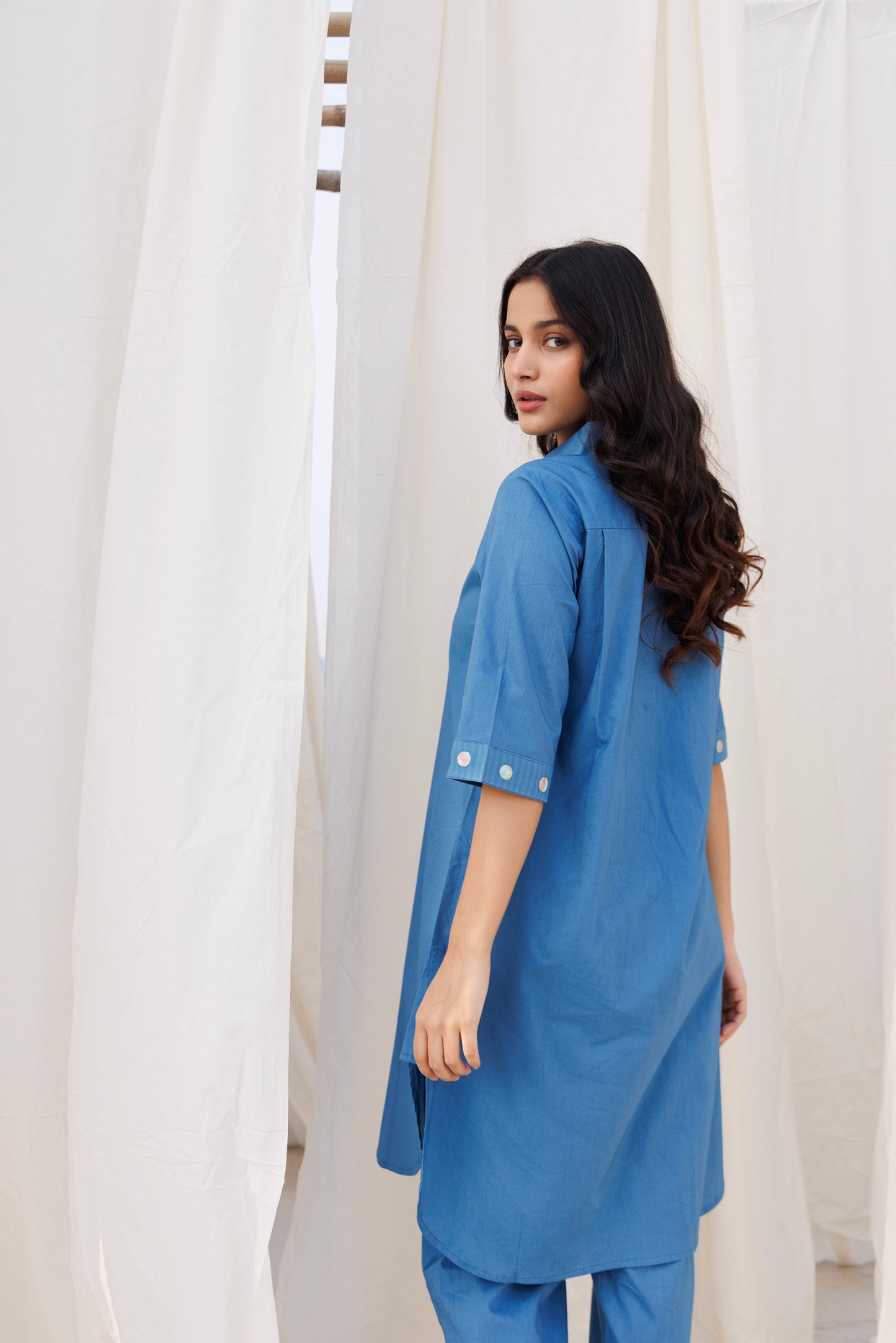 COLLAR KURTA SET