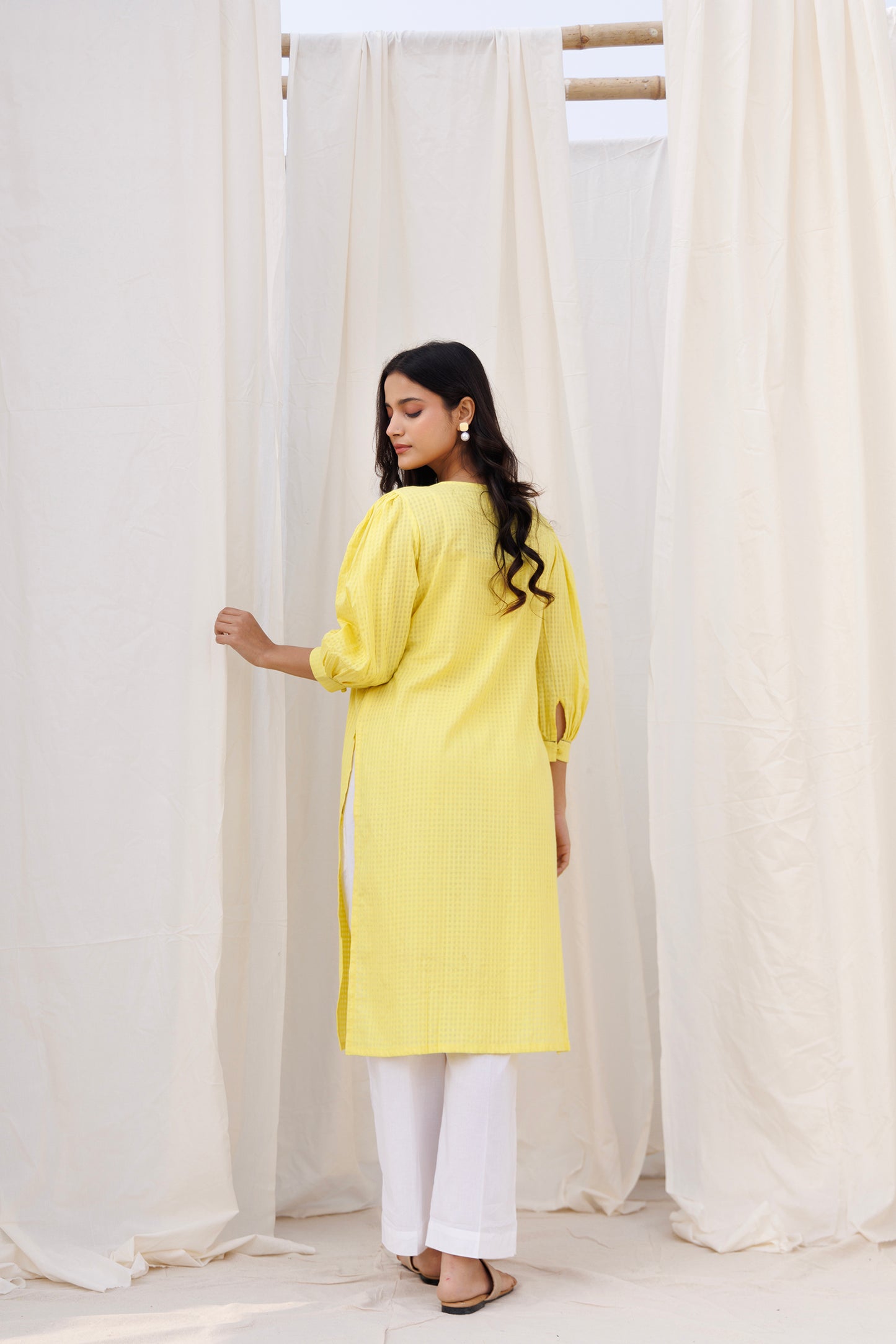 ROUND YOKE KURTI SET