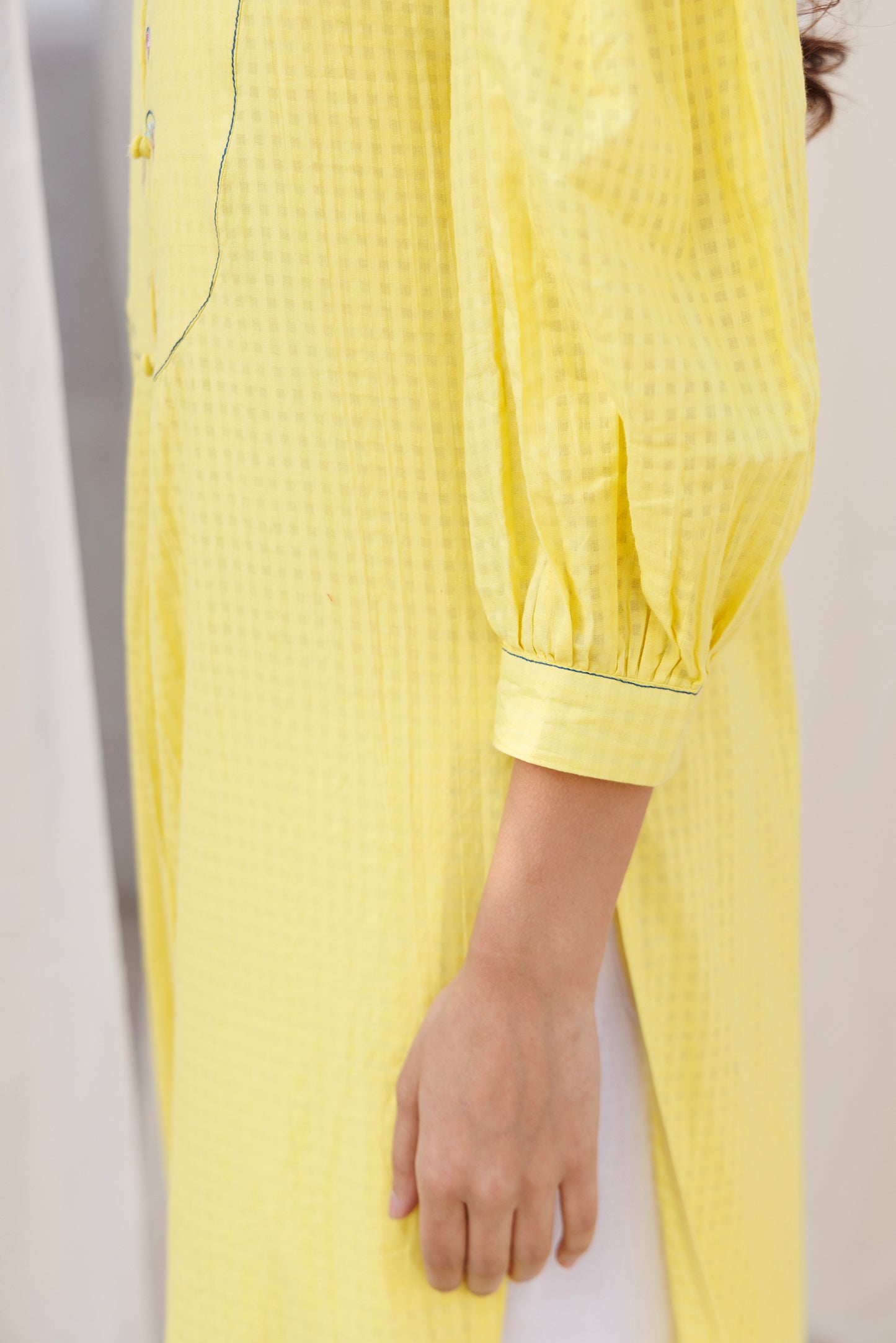 ROUND YOKE KURTI SET