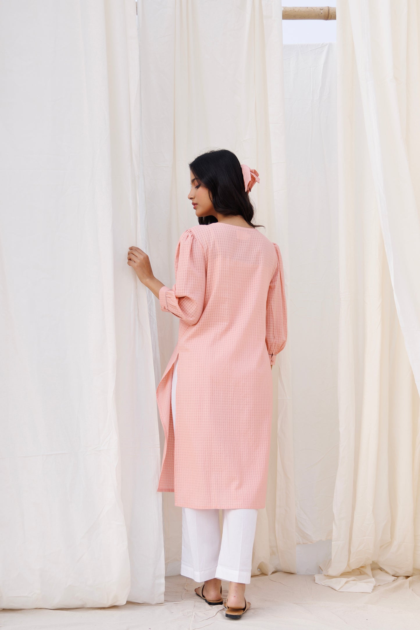 ROUND YOKE KURTI SET
