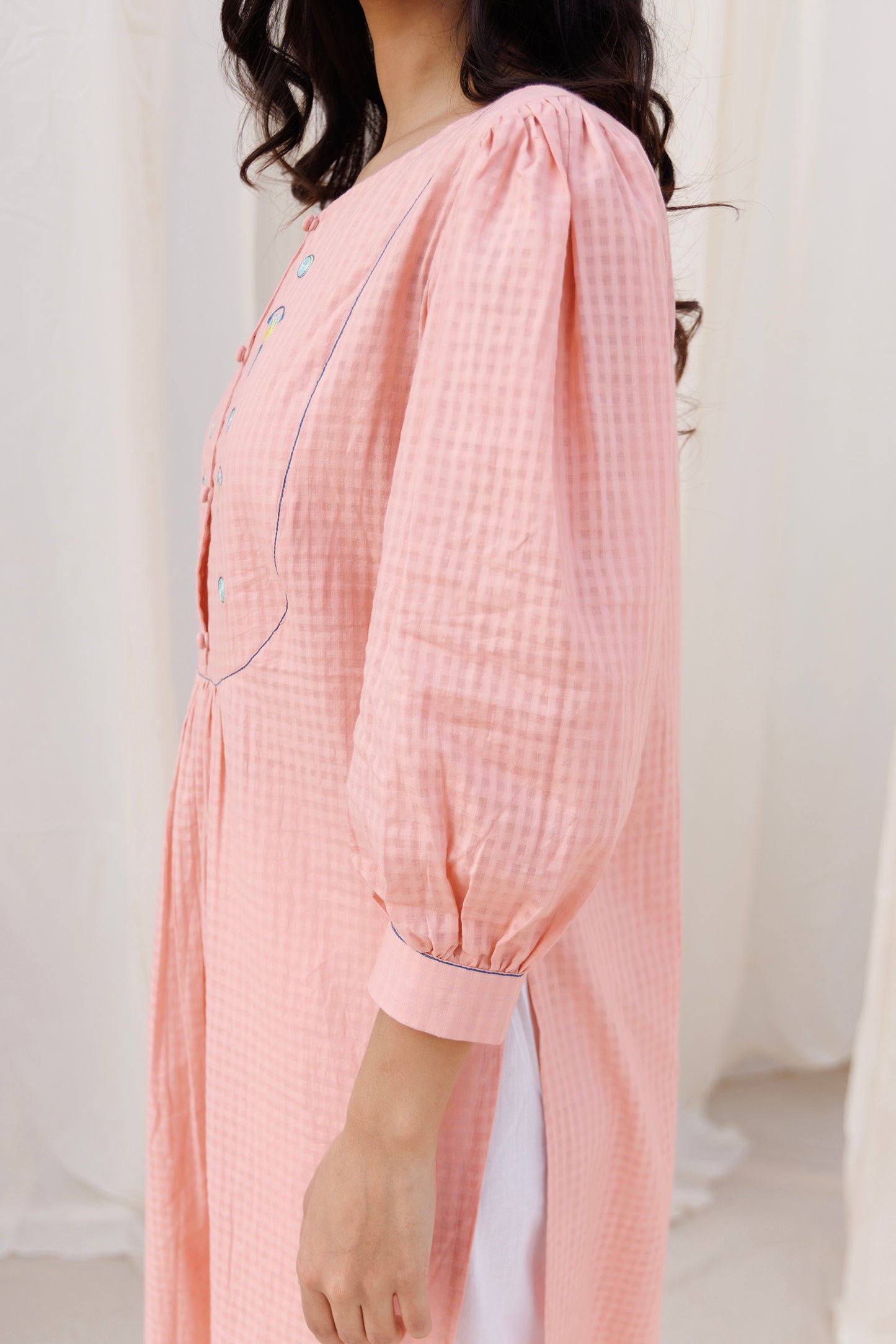 ROUND YOKE KURTI SET