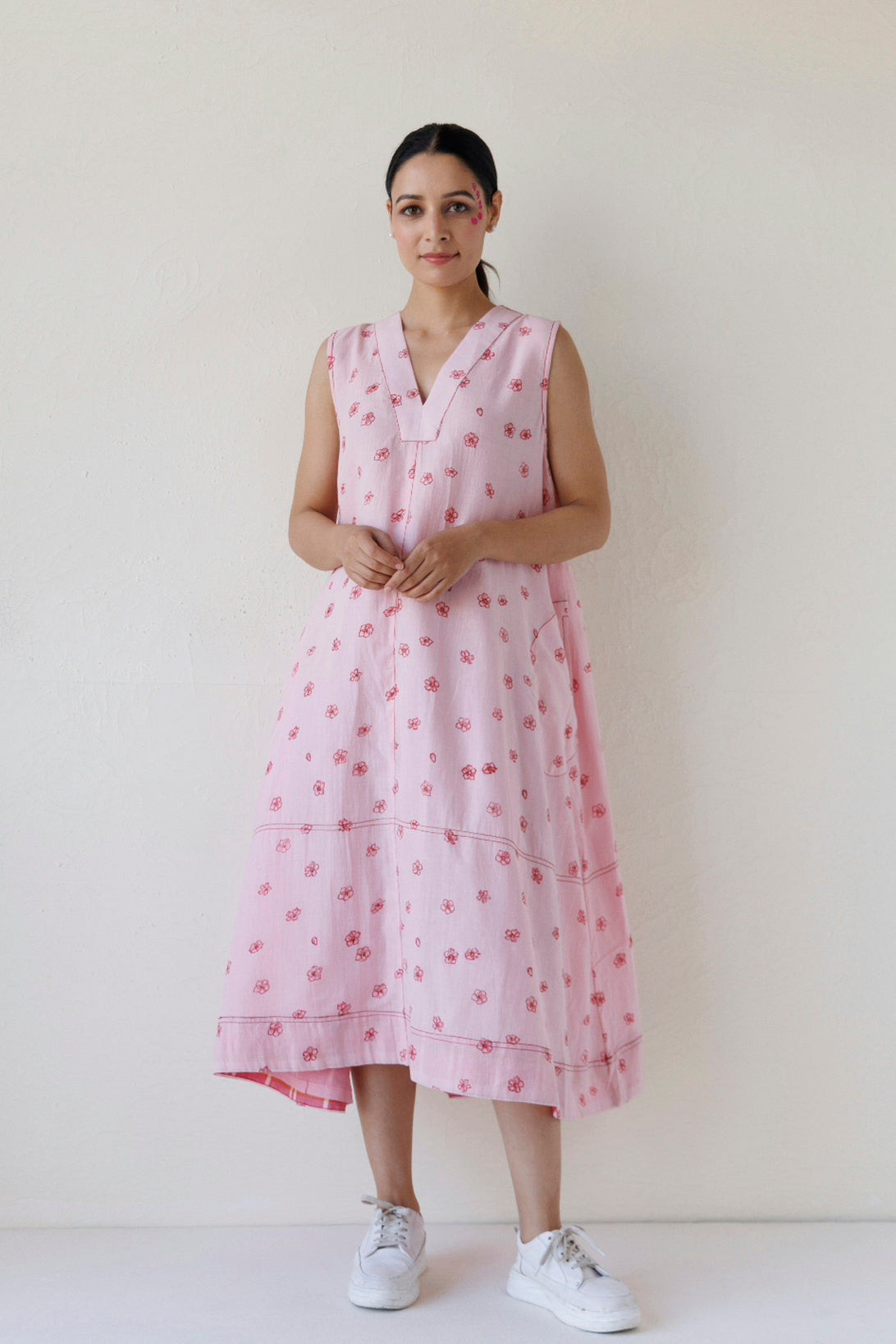 PINK A-LINE POCKET DRESS