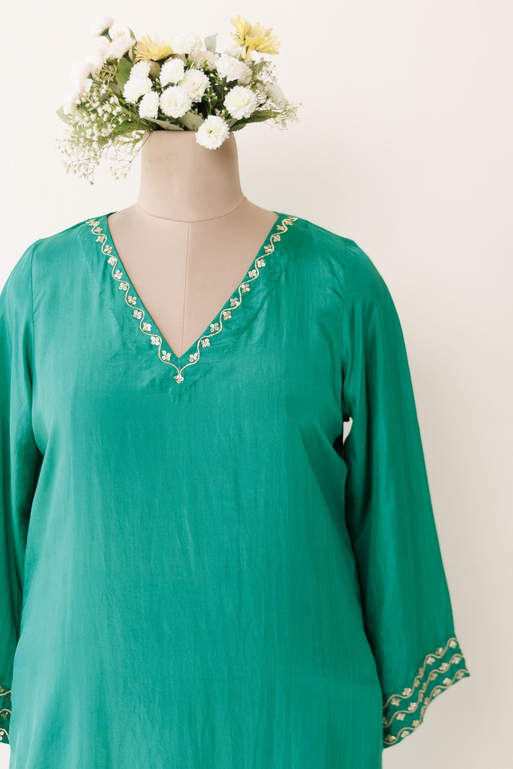 V' NECK KURTA SET OF-2