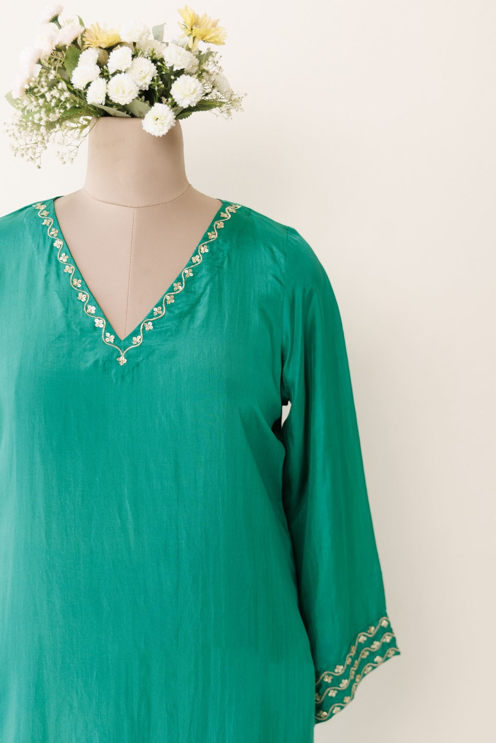 V' NECK KURTA SET OF-2