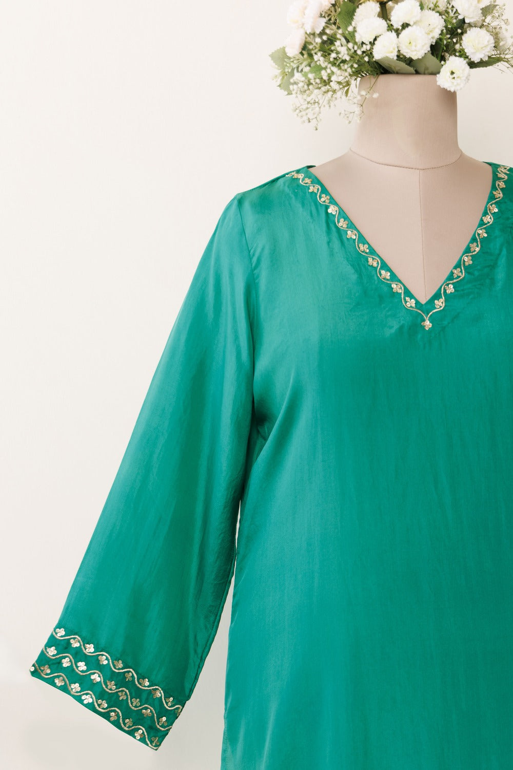 V' NECK KURTA SET OF-2
