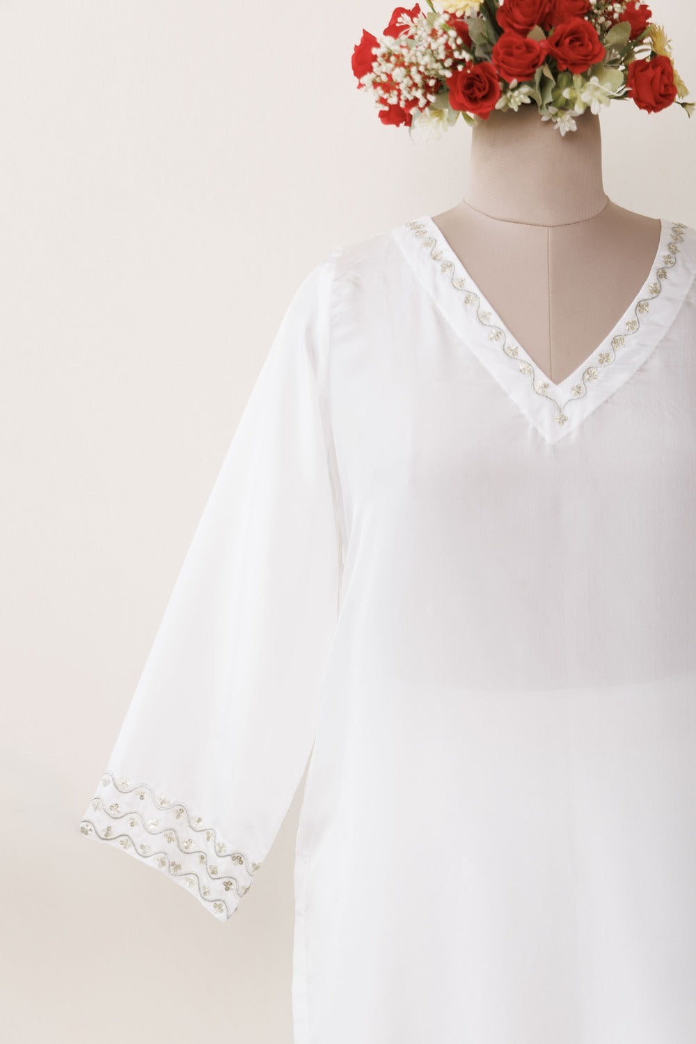 V' NECK KURTA SET OF-2