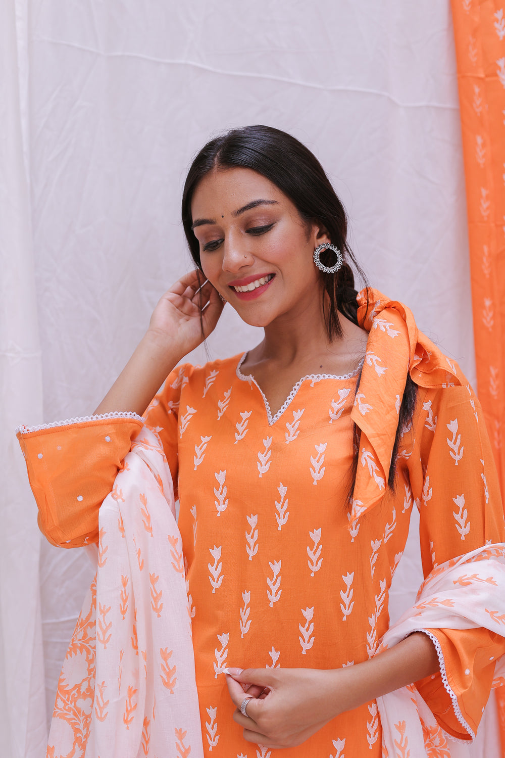 ORANGE KURTA SET OF-2