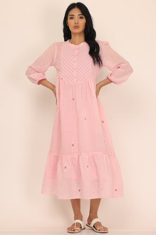 ROUND YOK DRESS SET OF-2  (WITH INNER SLIP)