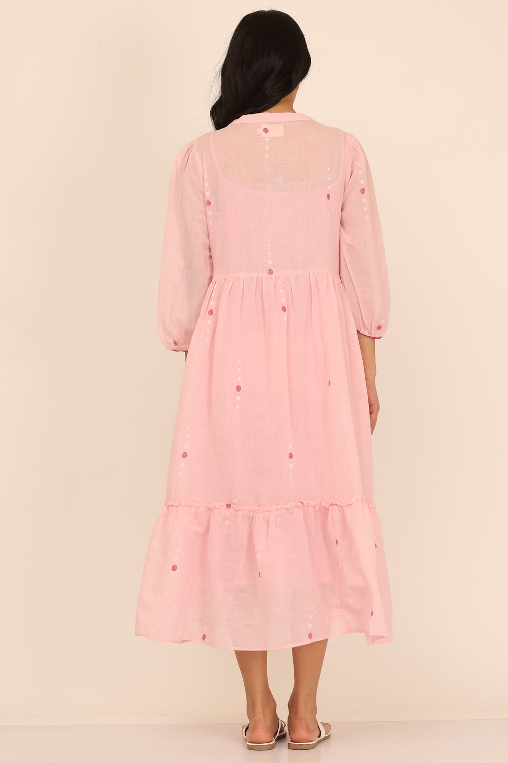 ROUND YOK DRESS SET OF-2  (WITH INNER SLIP)