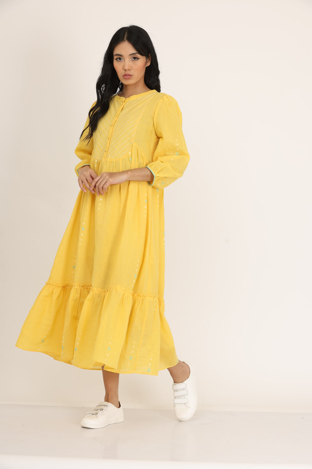 ROUND YOK DRESS SET OF-2  (WITH INNER SLIP)