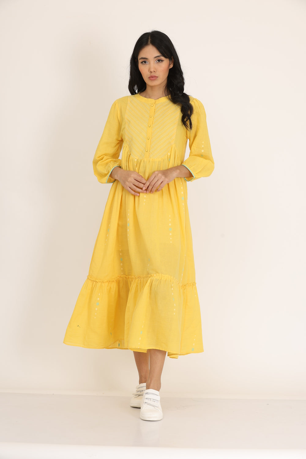 ROUND YOK DRESS SET OF-2  (WITH INNER SLIP)