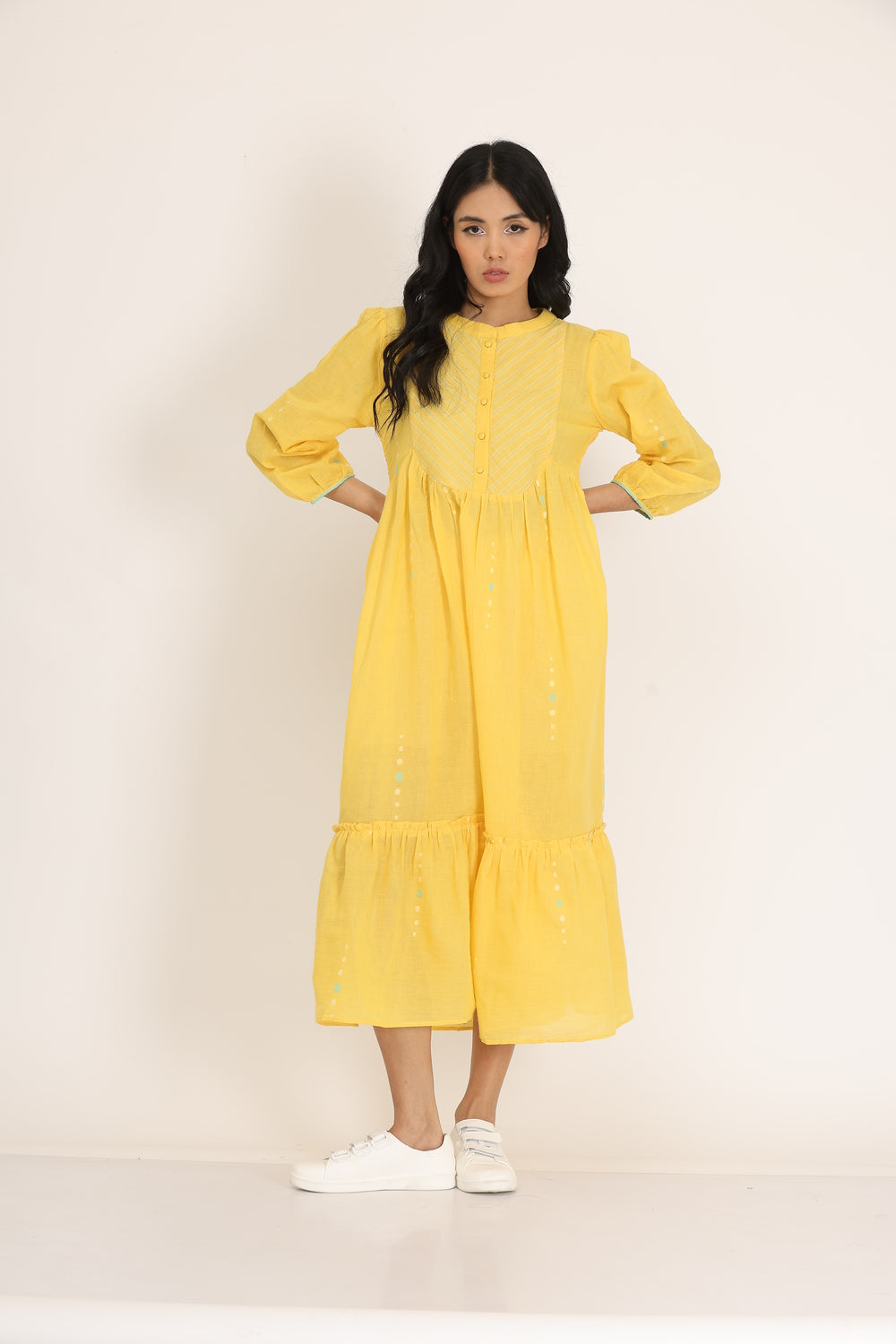 ROUND YOK DRESS SET OF-2  (WITH INNER SLIP)